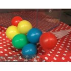 12 Multicolored Bunches of Balloons Party Favor Cake or Cupcake Decorations